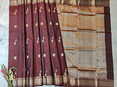 Chocolate brown Samradhi pure Mulberry silk collection
