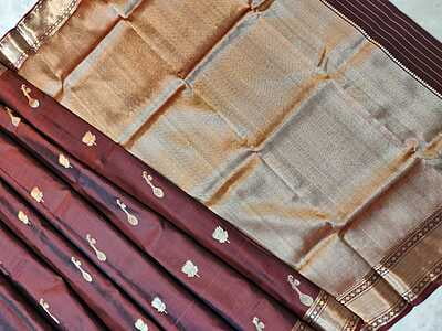 Chocolate brown Samradhi pure Mulberry silk collection