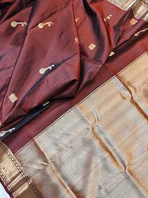 Chocolate brown Samradhi pure Mulberry silk collection
