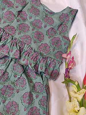 Lovely Co-ord set in grey and pink combination