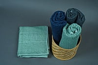 Bamboo Hand Towel -  Small Size Bamboo Fitness Towel /Antibacterial, Super Absorbent, Super Soft for Gym, Workout, Yoga | Lightweight & Multipurpose (Tru blue)