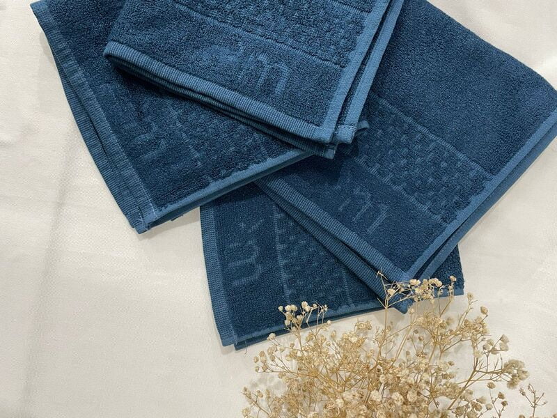 Bamboo Face Towel (30 x 30 cm), Super Soft, Quick Absorbent & Anti-Bacterial (Tru blue)