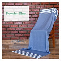 Bamboo Ultra Soft & Thin Turkish Towel- Quick Dry, Super Absorbent, Anti Bacterial, Ideal for Bath,Travel,Gym,Beach,Pool & Yoga (powder blue)