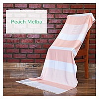 Bamboo Ultra Soft & Thin Turkish Towel- Quick Dry, Super Absorbent, Anti Bacterial, Ideal for Bath,Travel,Gym,Beach,Pool & Yoga (peach melba)