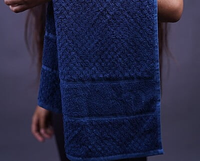 Bamboo Bath Towel- |Highly Absorbent & Quick Dry |for Yoga, Beach, Gym, Bath, Pool, Travel |Lighter Weight | Fluffy Terry & Soft for Skin & Hair (Tru blue)