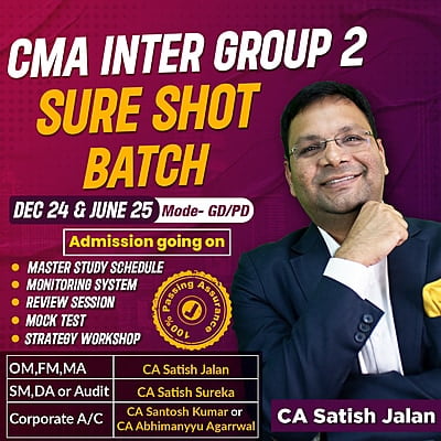 CMA Inter Group 2 Sure Shot Batch - By SJC Institute