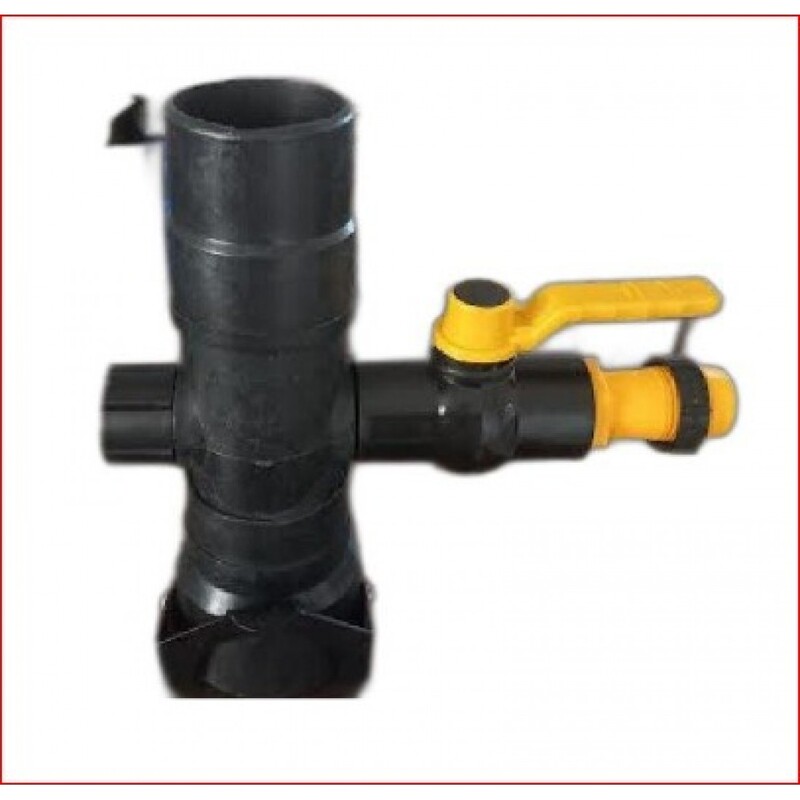 75MM EPC Type Rain Pipe T-Connector / Ball Valve 40mm / 40mm Lock