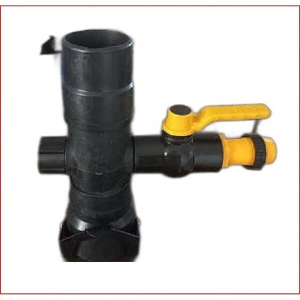 75MM EPC Type Rain Pipe T-Connector / Ball Valve 32mm / 32mm Lock