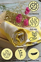 Bamboo Ultra Soft & Thin Turkish Towel- Quick Dry, Super Absorbent, Anti Bacterial, Ideal for Bath,Travel,Gym,Beach,Pool & Yoga (Sunshine Yellow)