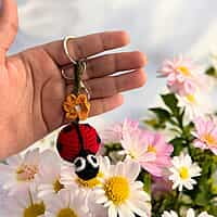 Crochet Ladybug Keychain