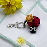 Crochet Ladybug Keychain