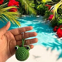 Crochet Frog Keychain