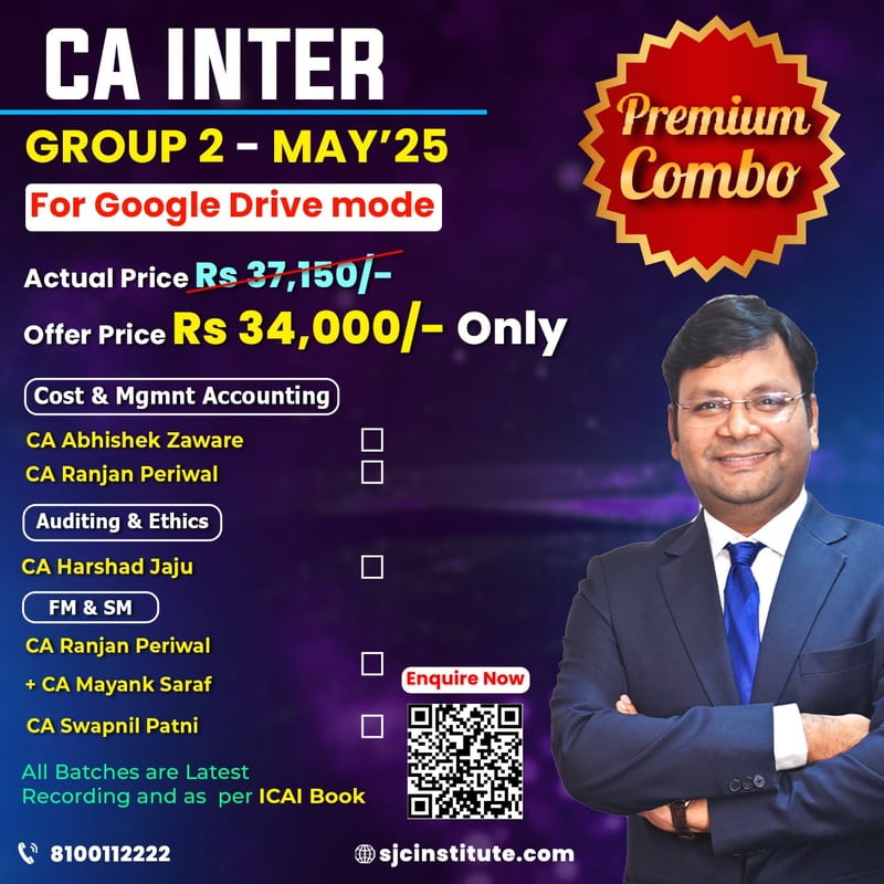 CA Inter Group 2 Combo May 25 - Student Jaise Chahey - Download Mode - Premium CA Inter Group 2 Combo May 25 - Student Jaise Chahey - Download Mode - Premium