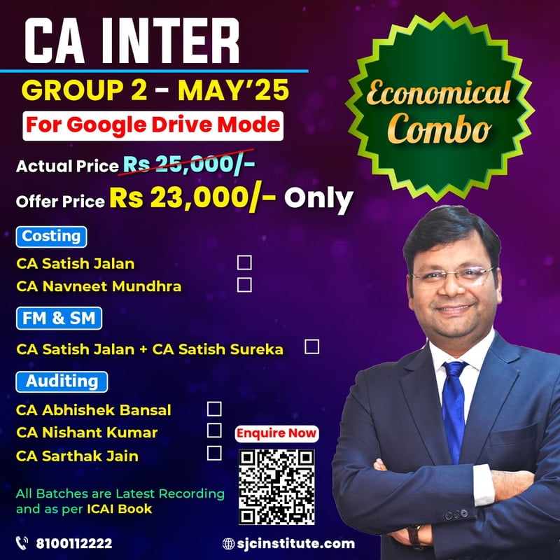 CA Inter Group 2 Combo May 25 - Student Jaise Chahey - Download Mode - Economical CA Inter Group 2 Combo May 25 - Student Jaise Chahey - Download Mode - Economical
