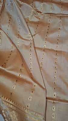 Chandan color 2000 buta pure Mulberry silk Swarnachari saree Chandan color 2000 buta pure Mulberry silk Swarnachari saree