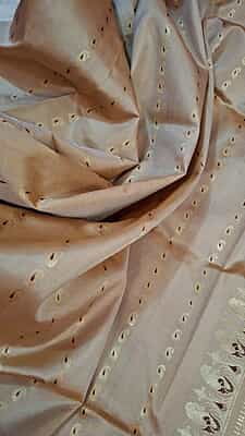 Chandan color 2000 buta pure Mulberry silk Swarnachari saree Chandan color 2000 buta pure Mulberry silk Swarnachari saree