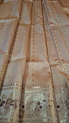 Chandan color 2000 buta pure Mulberry silk Swarnachari saree Chandan color 2000 buta pure Mulberry silk Swarnachari saree
