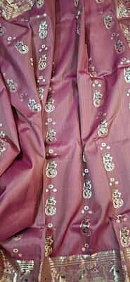 Dusty Rose pure Mulberry silk Swarnachari saree Dusty Rose pure Mulberry silk Swarnachari saree
