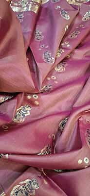 Dusty Rose pure Mulberry silk Swarnachari saree Dusty Rose pure Mulberry silk Swarnachari saree