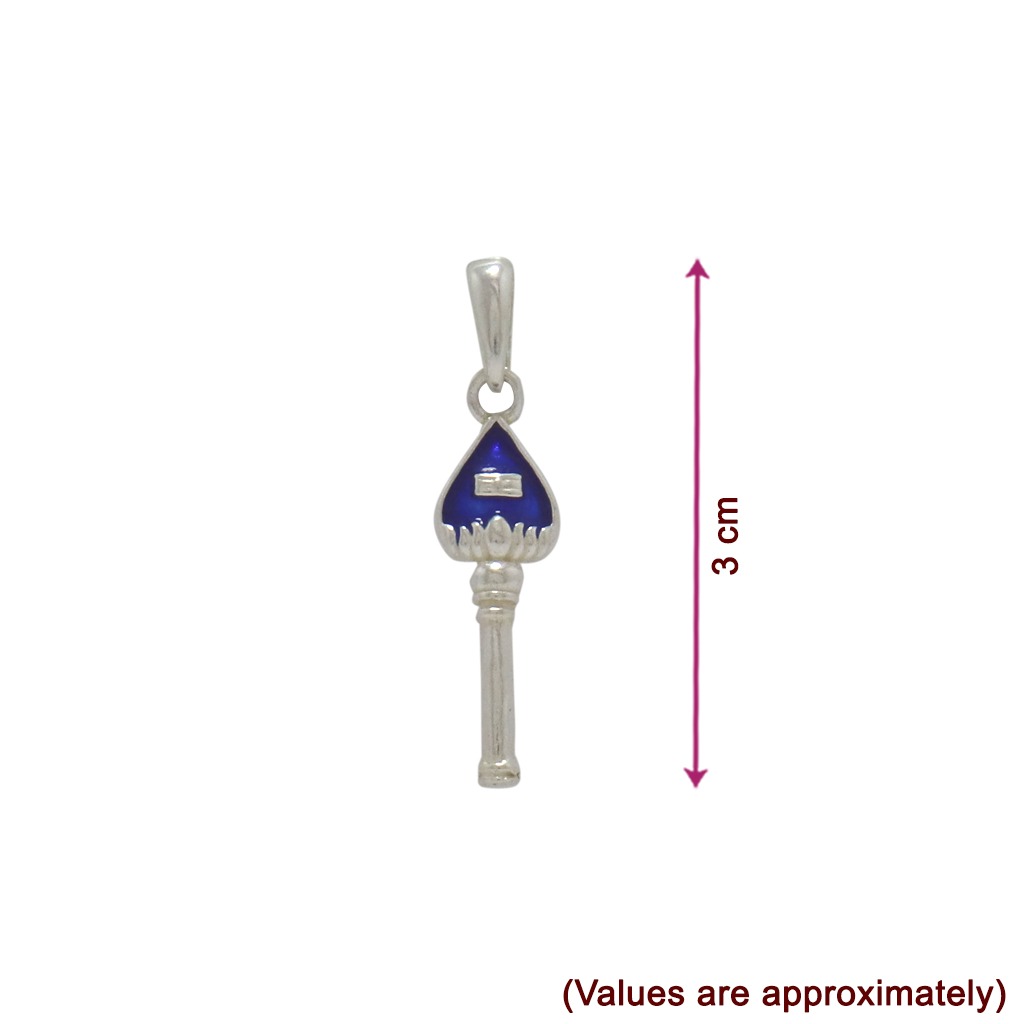 SRIMATHI JEWLLERS 925 Silver Vel Dollar Pendant - Divine Lord Muruga.