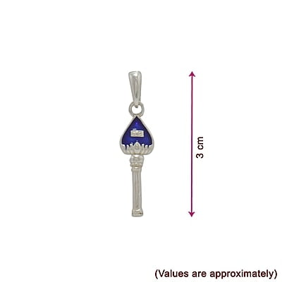 SRIMATHI JEWLLERS 925 Silver Vel Dollar Pendant - Divine Lord Muruga.