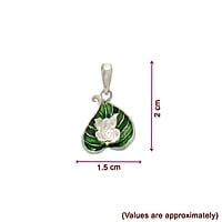 SRIMATHI JEWELLERS 92.5 Silver leaf Ganesh pendant