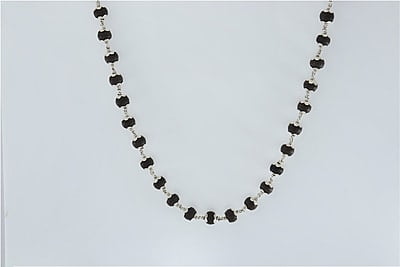 SRIMATHI JEWELLERS Sacred 925 Silver Karungali Malai – 54 Bead Mala for Divine Blessings