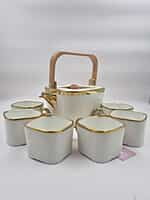 Tea Set White Gold White