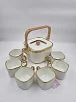 Tea Set White Gold White