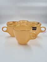 6 Pc. Glass Mug Set Orange 