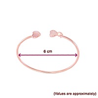 Silver Rose Gold Adjustable Bangle | CZ-Studded 925 Silver