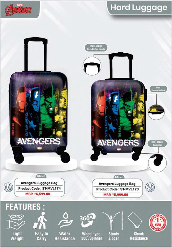 Avengers black luggage trolly bag