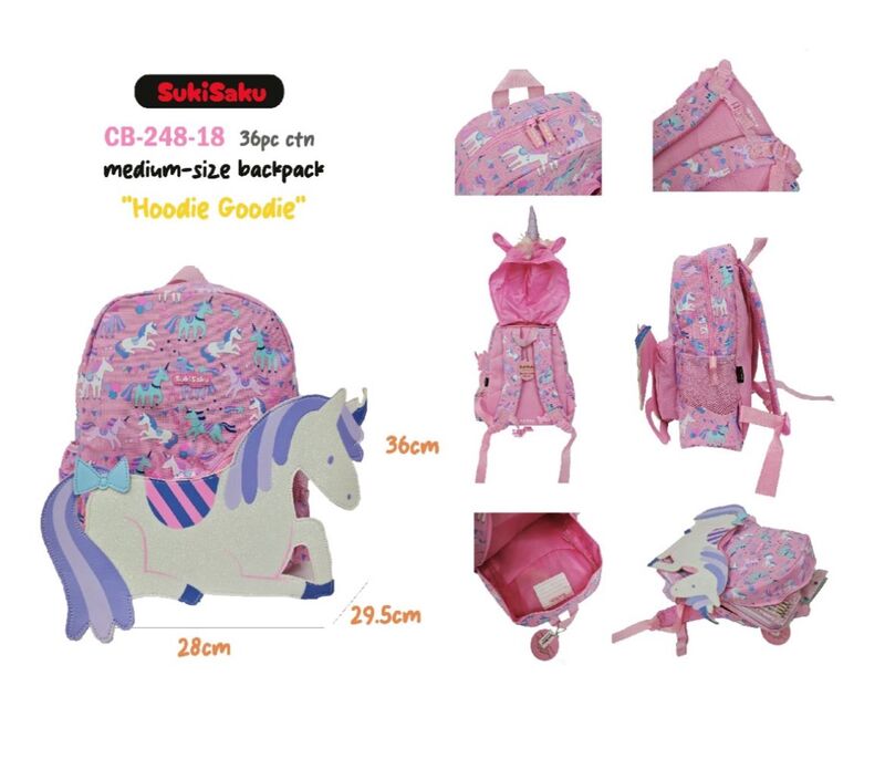 pink unicorn bag with hoodie pink unicorn bag with hoodie