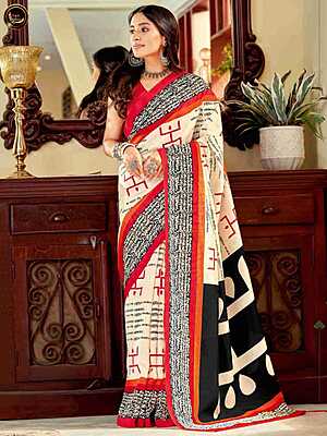 Silk Cotton Saree multicolor design pallu