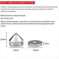 DS-23MMSPKS SILVER SPIKES 23mm * 23MM (8 PCS)