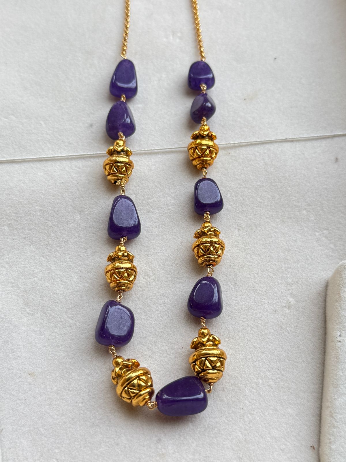 big emerald design bead chain