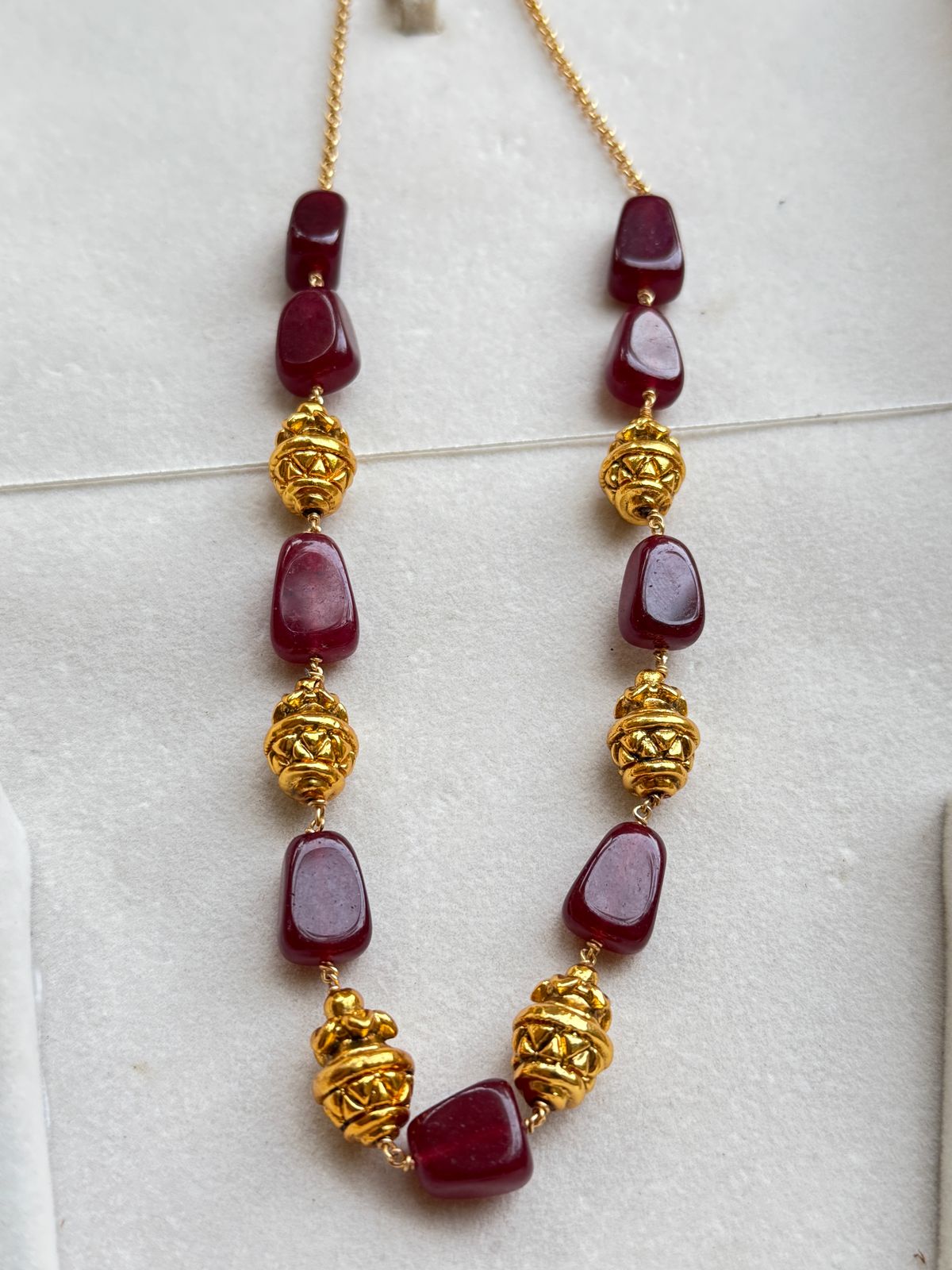 big emerald design bead chain