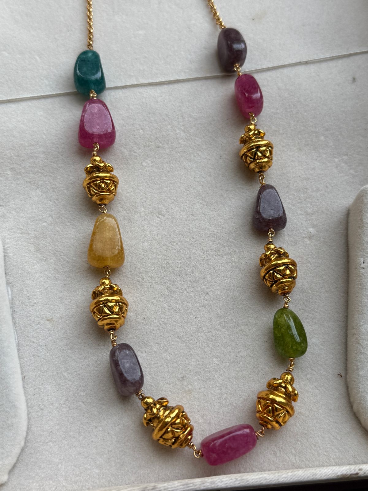 big emerald design bead chain