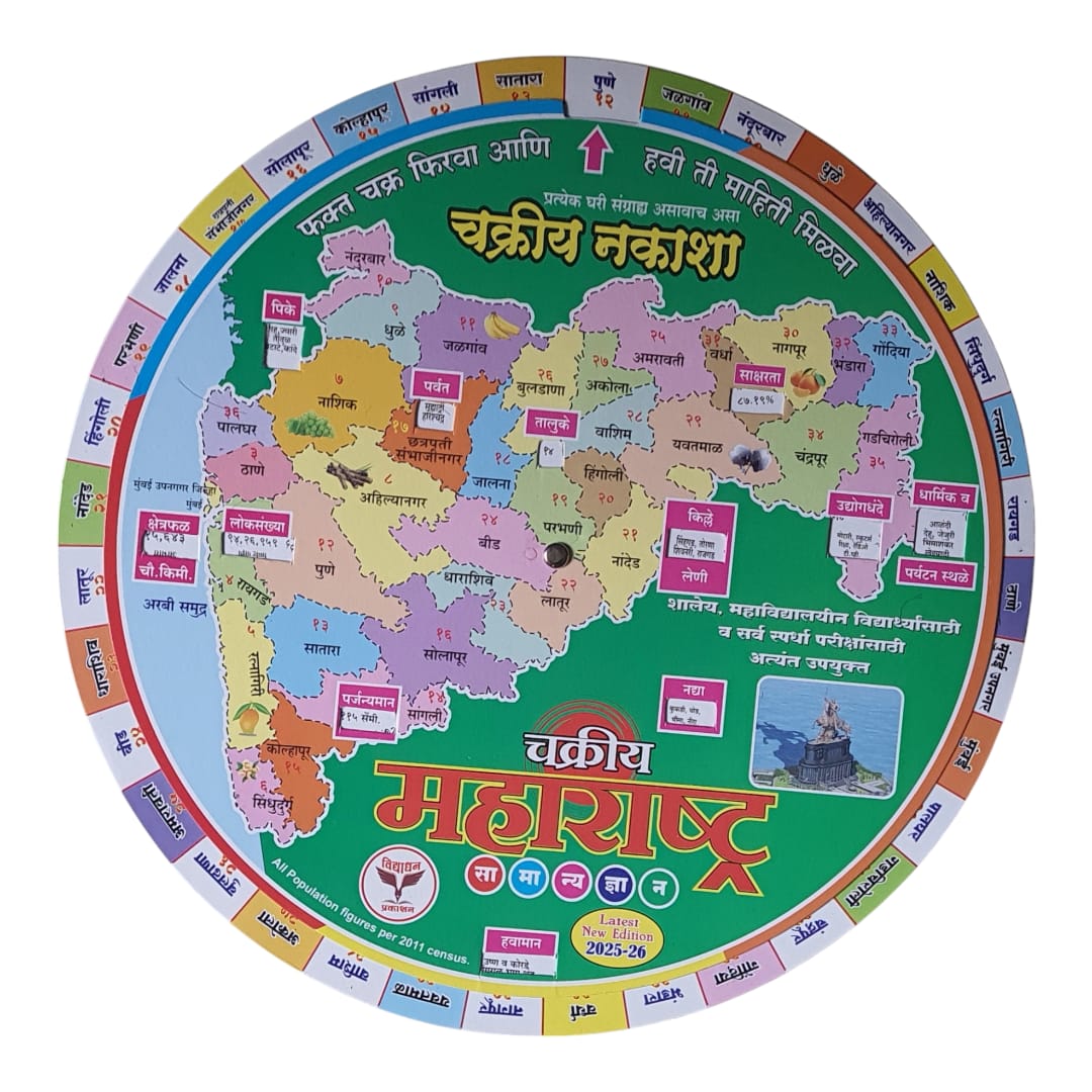 Rotate & Align Maps (Marathi) -Set of 3 maps- World, India, Maharashtra State