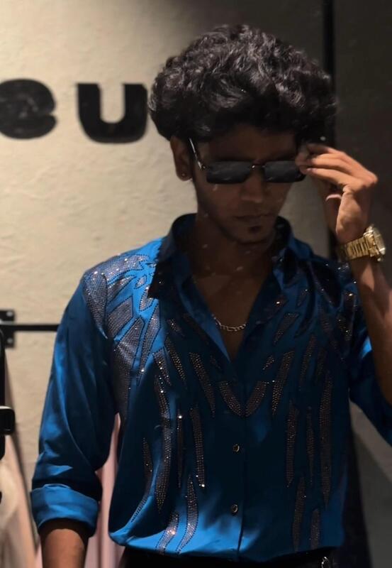 Blue designer shirts