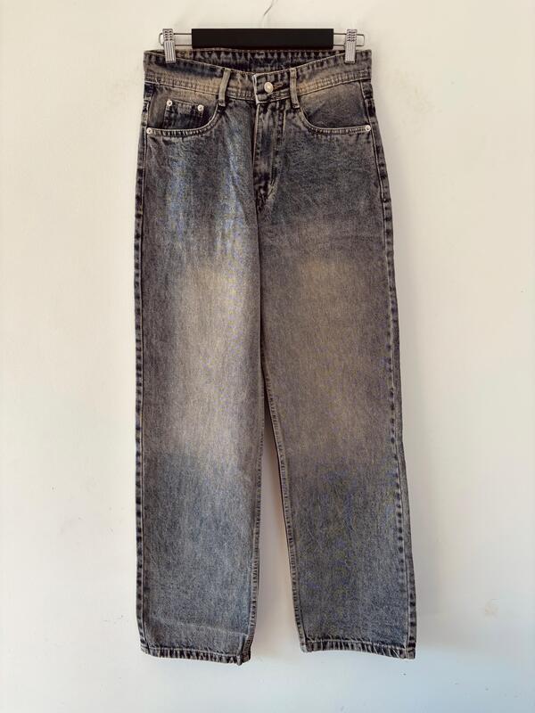 light purple washed straight fit jeans