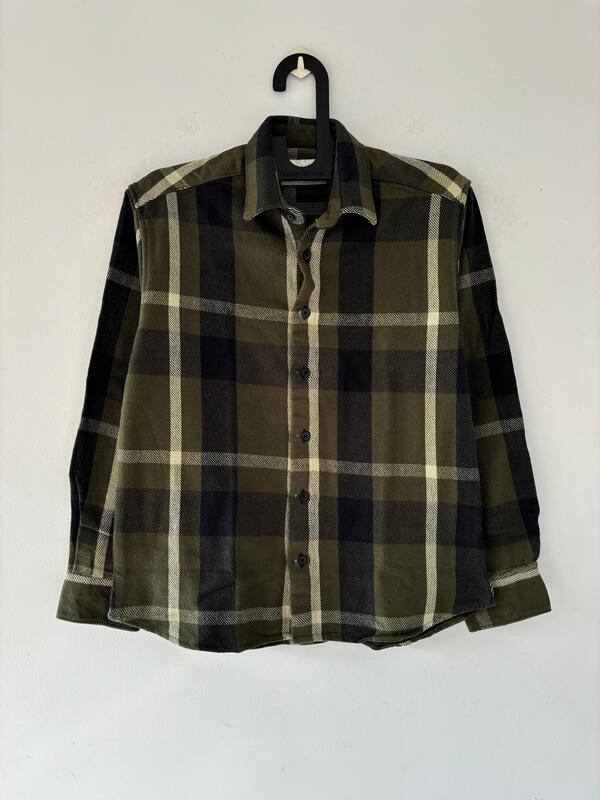 Olive green & blue Flannels
