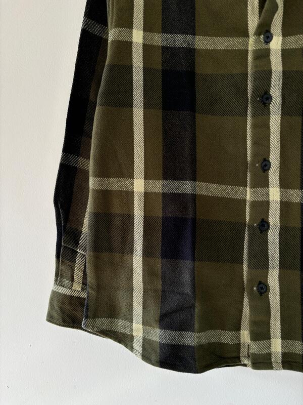 Olive green & blue Flannels