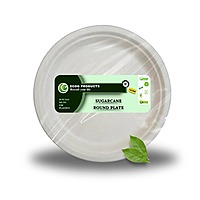 EKOPAK 10" Sugar Cane Round Plate- (10pcs)