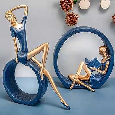 Reading & Dancing Girl statue