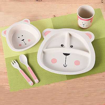 Bamboo Fiber Cartoon Pet/toy meal set for Kids Tableware Bamboo Fiber Cartoon Pet/toy meal set for Kids Tableware