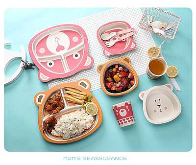 Bamboo Fiber Cartoon Pet/toy meal set for Kids Tableware Bamboo Fiber Cartoon Pet/toy meal set for Kids Tableware