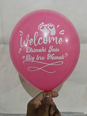 Personalized Name Printed Birthday Party Balloons with Birthday Boy/Girl Name pack of 50-Multicolour