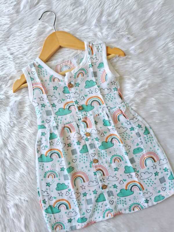 Copy of Muslin Frock - Rainbow