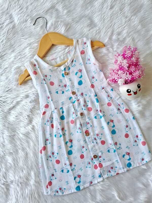Muslin Frock - Toy Bear